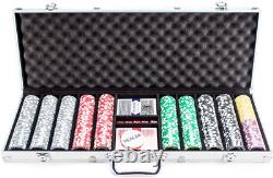 500 Count the Ultimate Poker Set 14 Gram Clay Composite Chips with Aluminum Ca