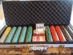 500 Ct Black Aluminum Case Nevada Jack Poker Chip Set
