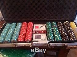 500 Ct Black Aluminum Case Nevada Jack Poker Chip Set
