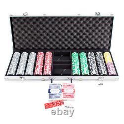 500 Ct Ultimate 14g Casino Poker Chips, Dice, Cards, Dealer Button, Storage Case