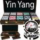 500 Ct Yin Yang 13.5g Casino Poker Chips Cards Set in Walnut Wooden Case
