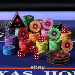500 EPT Poker Chips Set Ceramic with 5 new dedicated chip cases (for 100 chips)