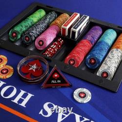 500 EPT Poker Chips Set Ceramic with 5 new dedicated chip cases (for 100 chips)