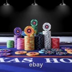 500 EPT Poker Chips Set Ceramic with 5 new dedicated chip cases (for 100 chips)
