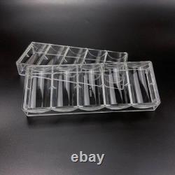 500 EPT Poker Chips Set Ceramic with 5 new dedicated chip cases (for 100 chips)