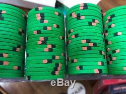 500 Horseshoe Cincinnati Casino Chips PAULSON Clay TOP HAT CANE Cash Game Set