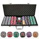 500 Matte Casino Table Hi Roller Poker chips Set New