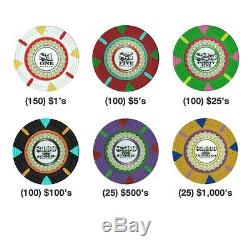 500 PC'The Mint' 13.5 gram Poker Chip Set Aluminum Case