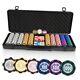 500 PCS Poker Set with 14 Gram Numbered Clay Chips, 500PCS Chips Black Case