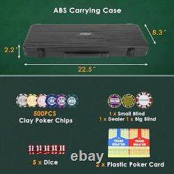 500 PCS Poker Set with 14 Gram Numbered Clay Chips, 500PCS Chips Black Case