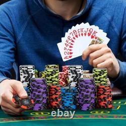 500 PCS Professional Poker Chip Set with 14g Clay Chips Ideal for Gatherings