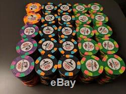 500 Paulson Pharaoh authentic clay poker chips. Tournament Set. EXTREMELY RARE