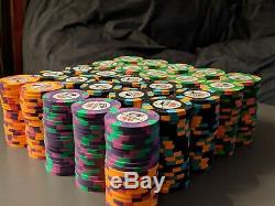 500 Paulson Pharaoh authentic clay poker chips. Tournament Set. EXTREMELY RARE