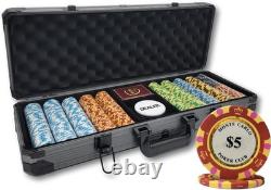500 Pcs 14G Monte Carlo Poker Club Deluxe Poker Chip Set (500 Deluxe Case)