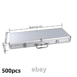 500 Pcs Poker Chips Casino Poker Set with Aluminium Case Texas Holdem Poker Set