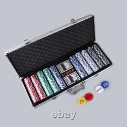 500 Pcs Poker Chips Casino Poker Set with Aluminium Case Texas Holdem Poker Set