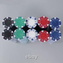 500 Pcs Poker Chips Casino Poker Set with Aluminium Case Texas Holdem Poker Set