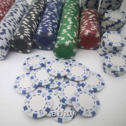500 Pcs Poker Chips Casino Poker Set with Aluminium Case Texas Holdem Poker Set