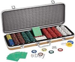 -500 Piece 14 Gram Clay Composite Poker Chip Set with Case. 500 Chip Set