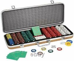 -500 Piece 14 Gram Clay Composite Poker Chip Set with Case. 500 Chip Set