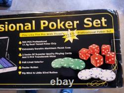 500-Piece Casino Poker Chip Set 11.5g Chips, Aluminum Case, Cards & Dice
