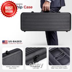 500 Piece Clay Poker Chips Set 13.5G Crown Casino Denomination Case US