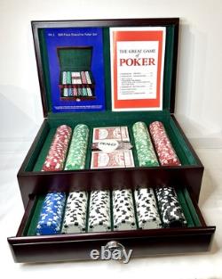 500 Piece Executive Poker Set, DaVinci Unopened Chips Perfect Condition, Retired