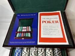500 Piece Executive Poker Set, DaVinci Unopened Chips Perfect Condition, Retired