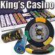 500 Piece King's Casino 14 Gram Clay Poker Chip Set with Aluminum Case (Custom)