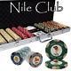 500 Piece Nile Club 10 Gram Ceramic Poker Chip Set with Aluminum Case (Custom)