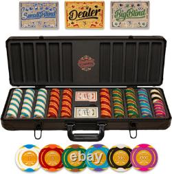 500 Piece Poker Set with Numbered Values 14 Gram 40 Mm Clay Poker Chips Dura