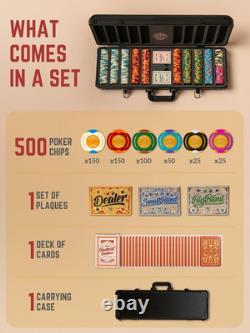 500 Piece Poker Set with Numbered Values 14 Gram 40 Mm Clay Poker Chips Dura 500 Piece Poker Set with Numbered Values 14 Gram 40 Mm Clay Poker Chips Dura