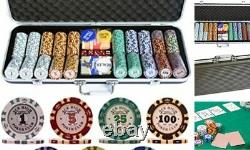 500 Piece Pro Poker Clay Poker Set Heavy weight clay chips 500pcs Model B