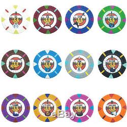 500 Piece Rock & Roll 13.5 Gram Clay Poker Chip Set with Aluminum Case (Custom)