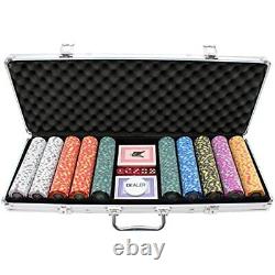 500 Piece13.5g Clay Casino Quality Poker Chip Set, Heavyweight withCase