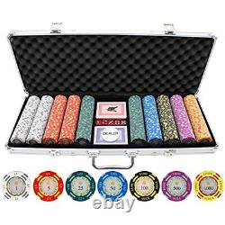 500 Piece13.5g Clay Casino Quality Poker Chip Set, Heavyweight withCase