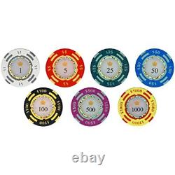 500 Piece13.5g Clay Casino Quality Poker Chip Set, Heavyweight withCase