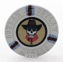 500 Poker Chips, Poker Chip Set Outlaw, 500 Piece Poker Set with Numbers fo