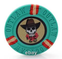 500 Poker Chips, Poker Chip Set Outlaw, 500 Piece Poker Set with Numbers fo