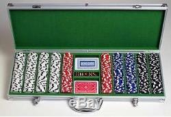 500 Poker Texas Hold Em Chip Set w Case Chips 11.5 Gram