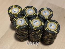 500 QTY 13.5G Crown Casino Poker Chip Set 1,000 Chip Case Included