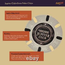 500-count Jupiter Club 43mm Oversize Casino Clay Poker Chip Set