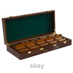 500-count Showdown 13g Casino Poker Chips & Cards Set in Walnut Wood Case