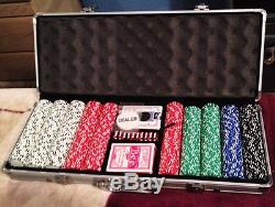 500 ct Aluminum Case Casino Style Gaming Chip Set 11.75 grams