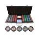500 pc 13.5g Z-Pro Poker Clay Chips Set Casino with Aluminum Case Cards Free Ship