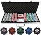 500 piece 13.5g Clay Poker Set Poker Chips, 5 Color Chip Denomination