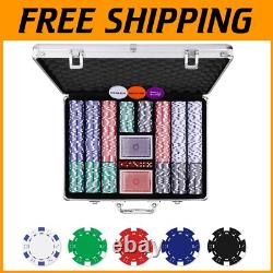 500PCS Casino Quality Poker Chip Set in Sturdy Aluminum Case Ultimate Game