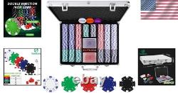 500PCS Casino Quality Poker Chip Set in Sturdy Aluminum Case Ultimate Game