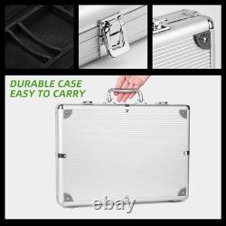 500PCS Complete Poker Chip Set in Aluminum Case Perfect for Family Game Nights
