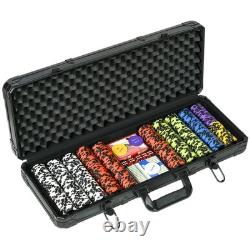 500PCs 14 Gram Poker Chips Set with Aluminum Case Playing Cards